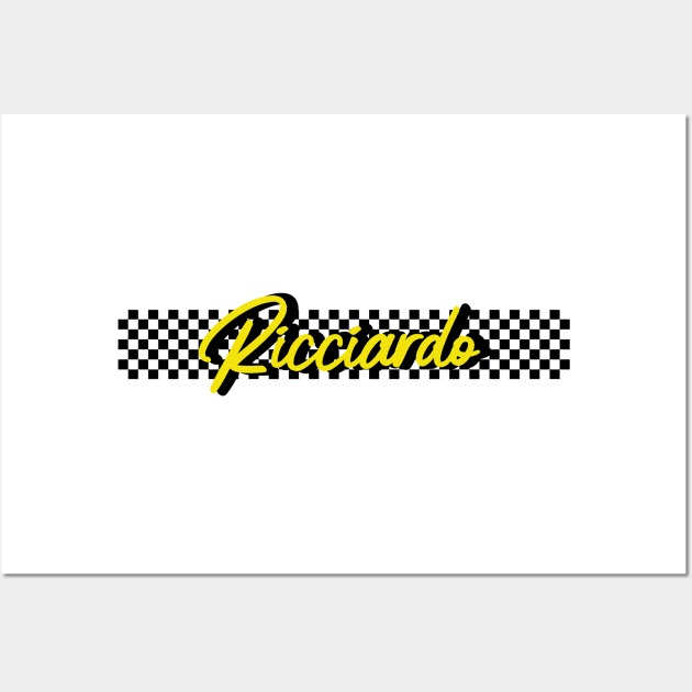 Race Flag Design 2 - Daniel Ricciardo Wall Art by GreazyL